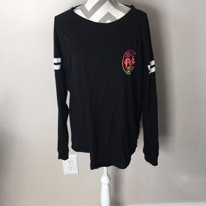 VS Pink cutout long sleeve tee